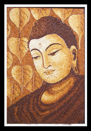 Tranh gạo Đức Phật